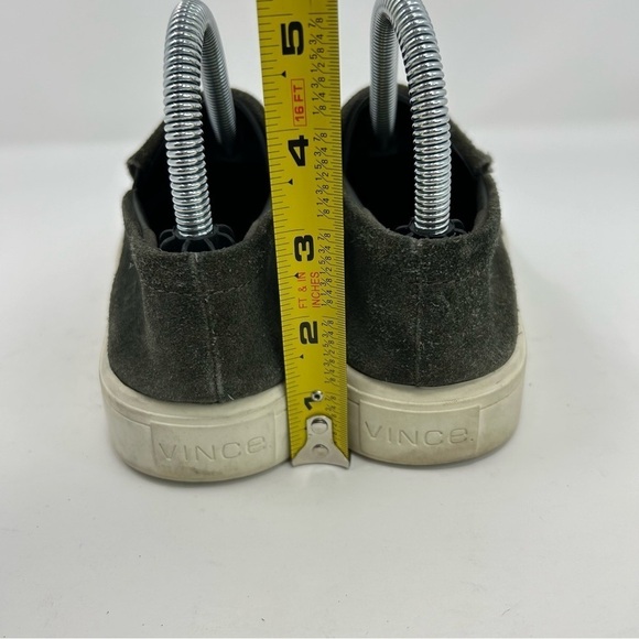 Vince Dark Green Suede Leather Slip On Comfort Platform Loafer Sneakers Size 6.5 - Picture 7 of 12
